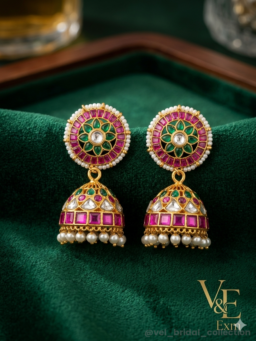 Kundan Jhumkas