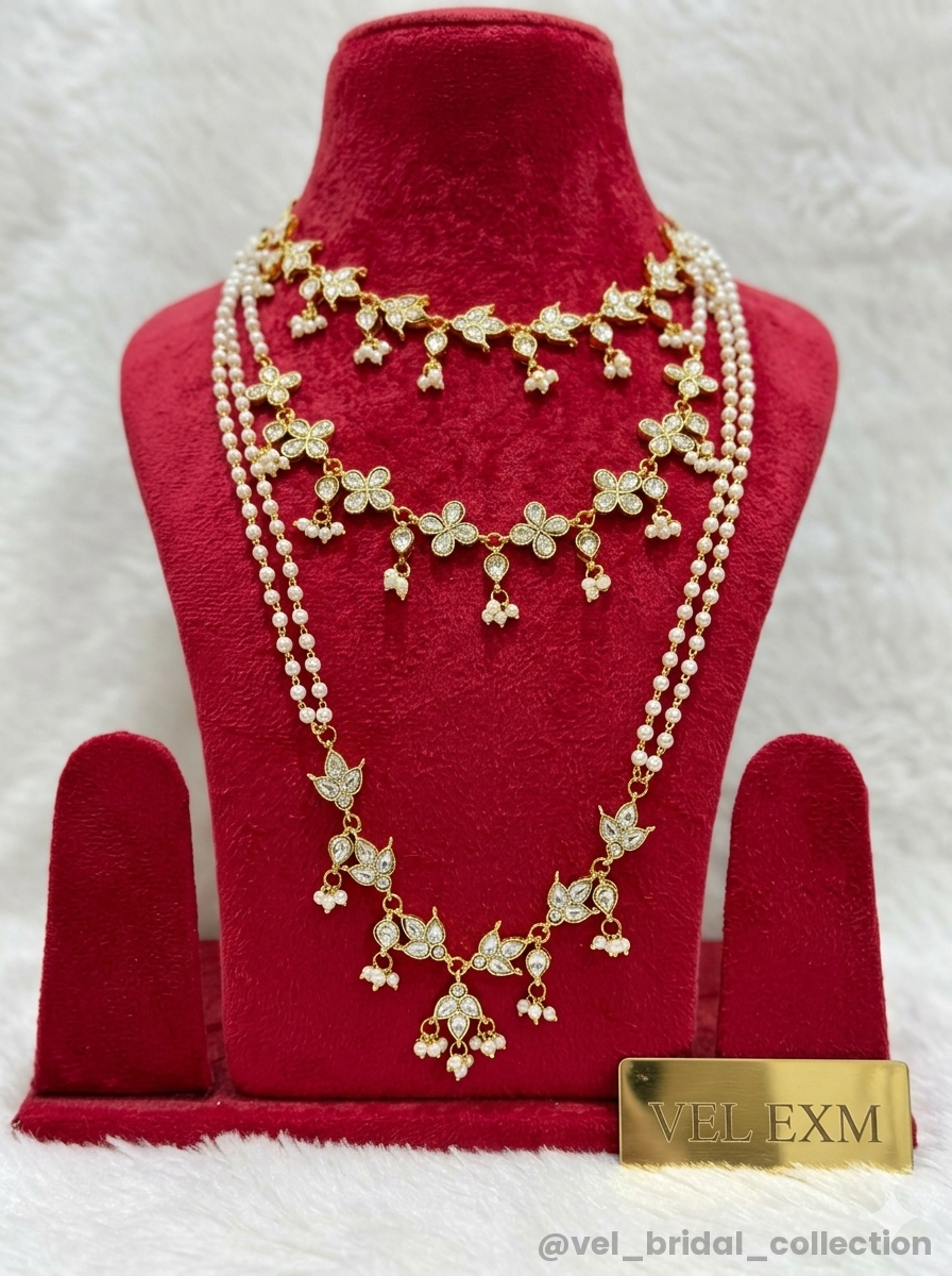 White Color kundan Stone Set