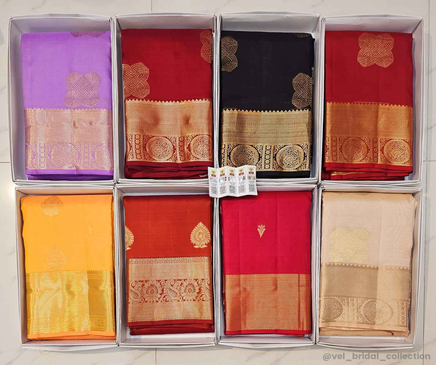 KANCHIPURAM PURE SILK IN FANCY GAP BORDER SAREES